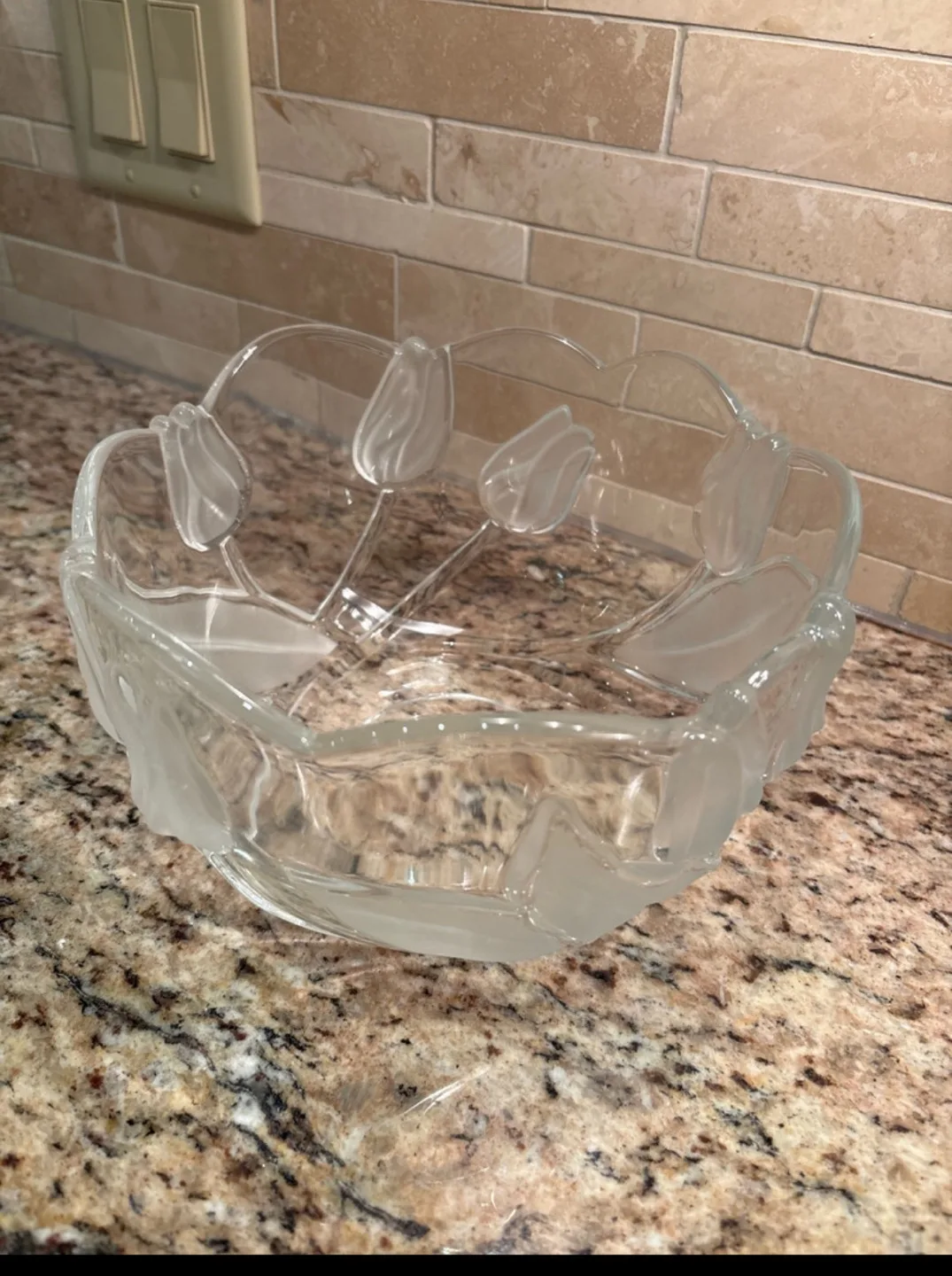 Frosted Glass Tulip Bowl image indicator(2)