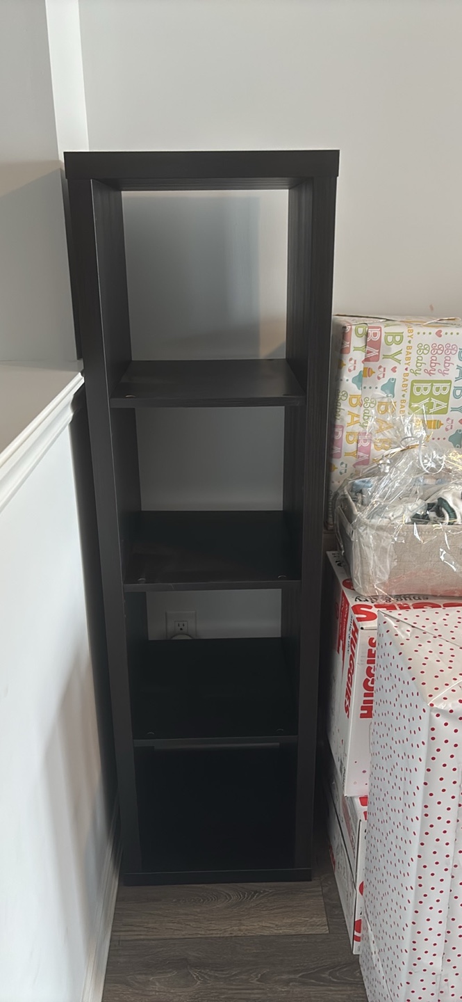 2 IKEA Kallax Shelf Unit - Black-Brown