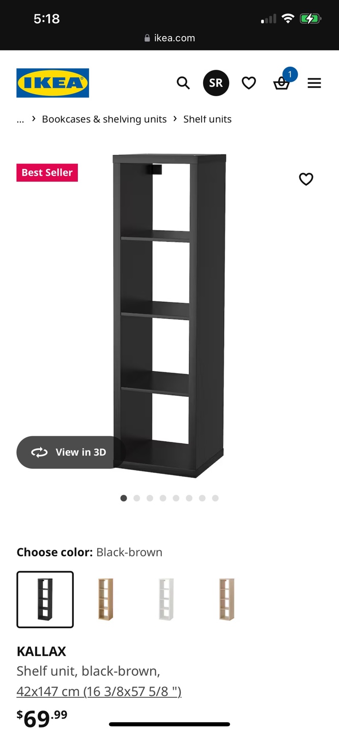 2 IKEA Kallax Shelf Unit - Black-Brown - photo 3