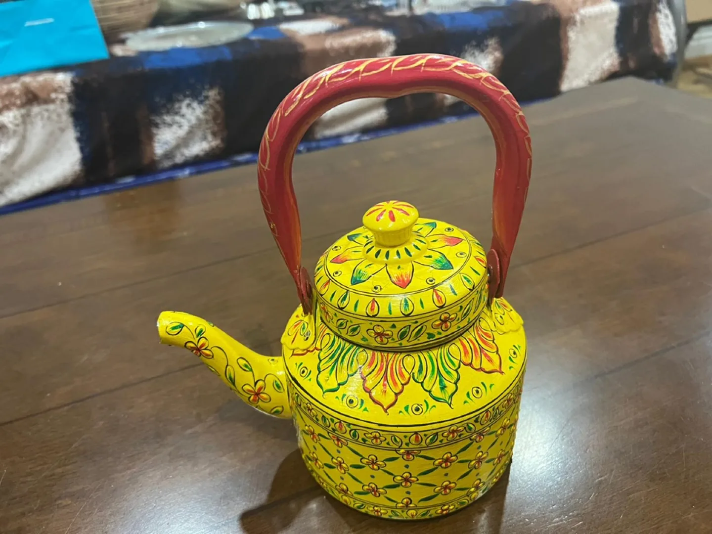 Hand-painted Yellow Kettle thumbnail