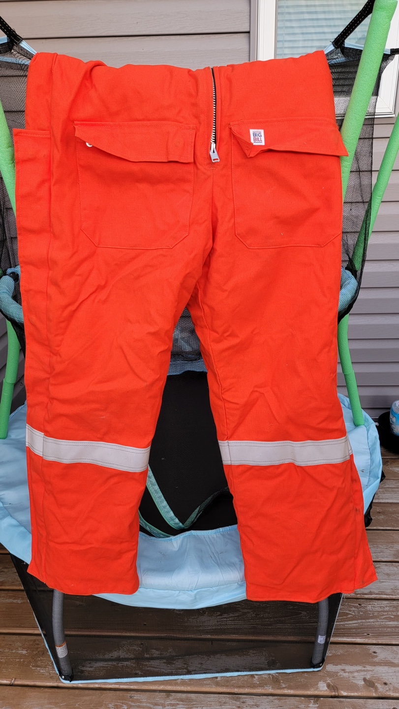 High-visibility orange work overalls - photo 2