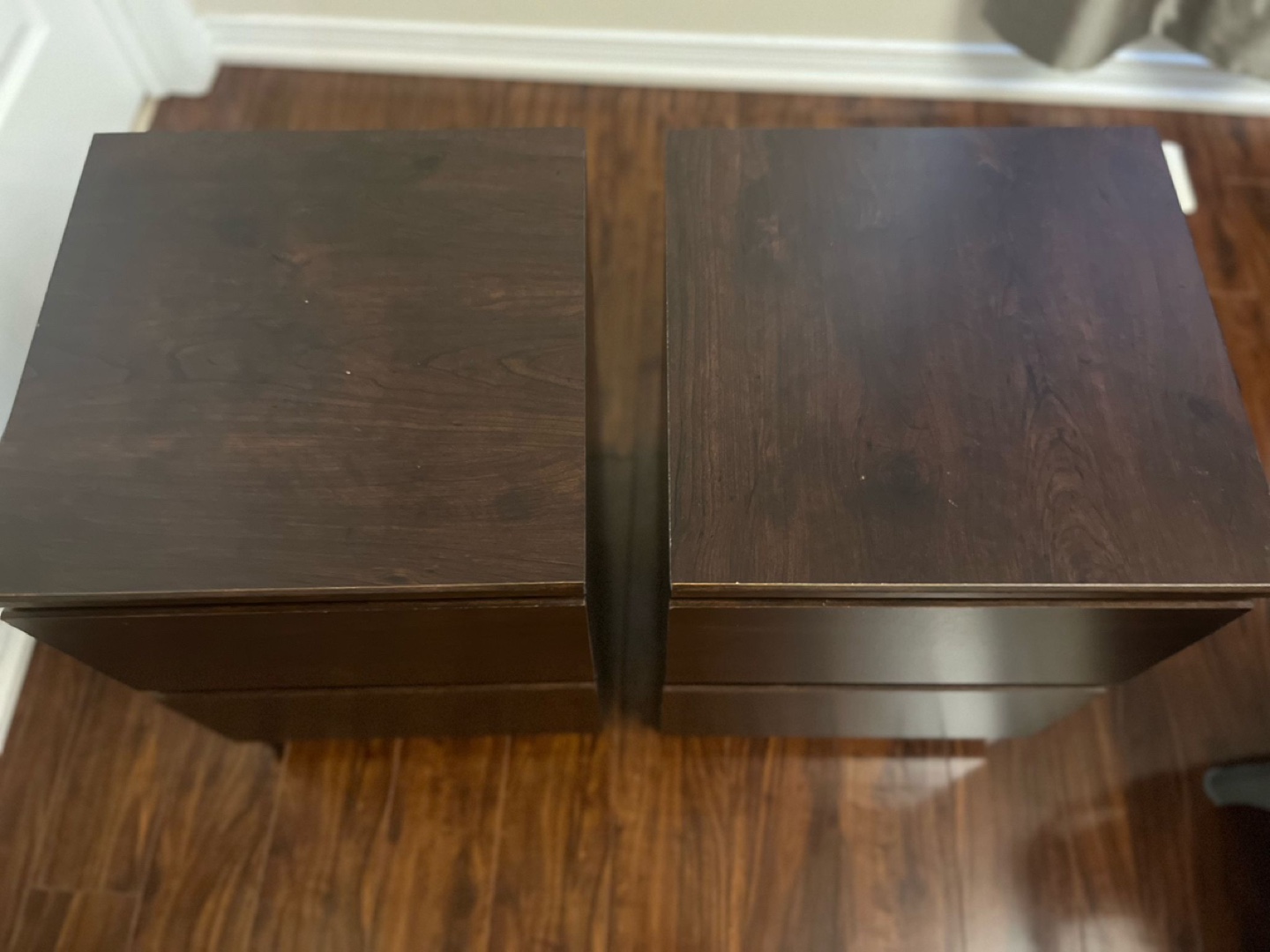 Pair of IKEA MALM Two-Drawer Nightstands