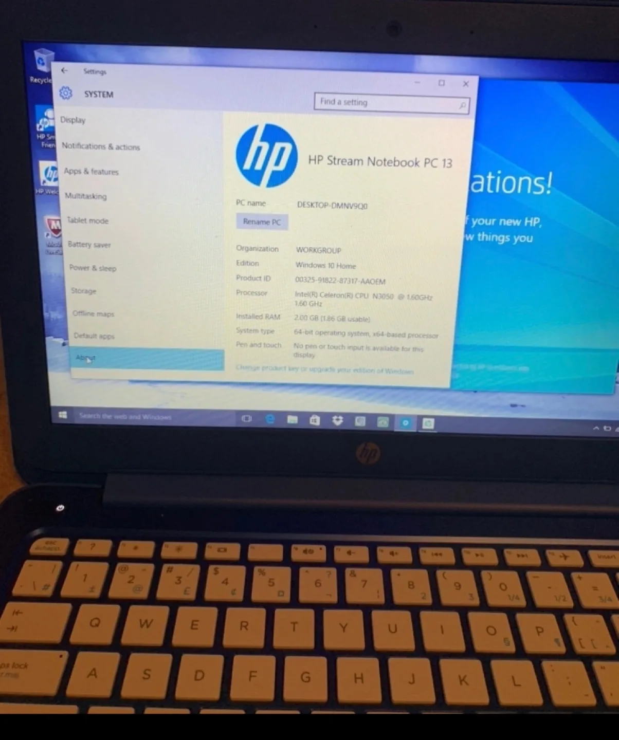 HP Stream Notebook PC 13 image indicator(3)