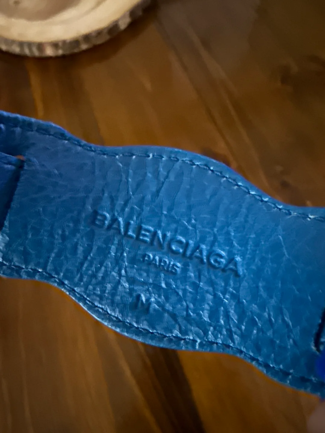 Balenciaga Blue Leather Bracelet image indicator(5)