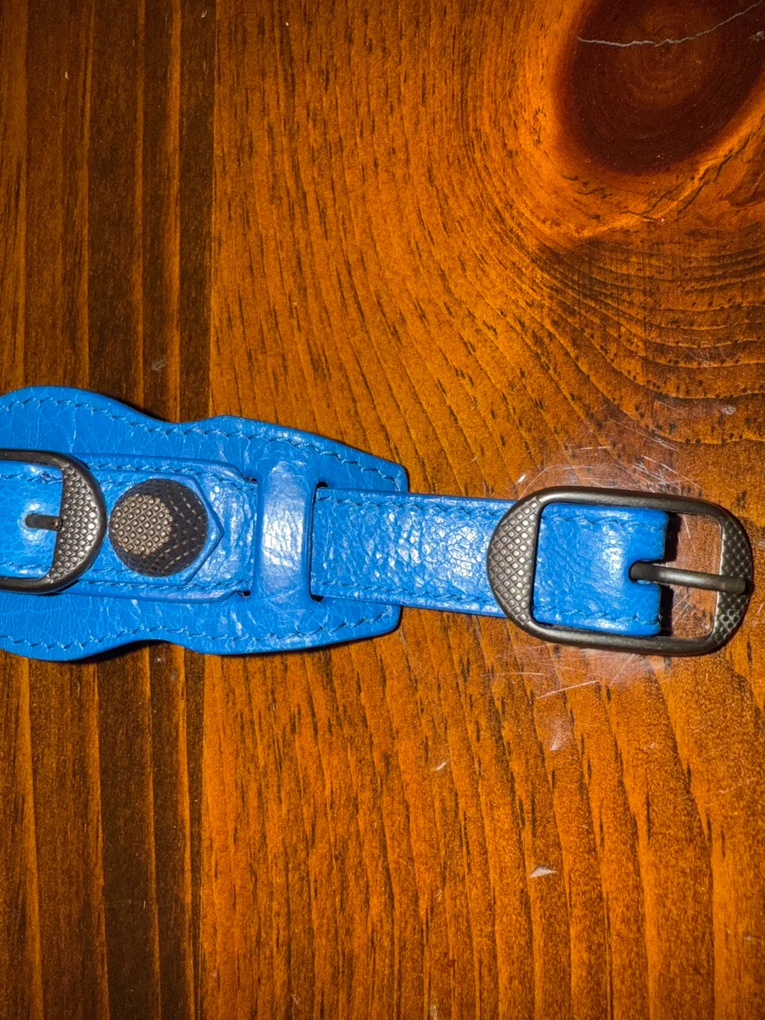 Balenciaga Blue Leather Bracelet image indicator(3)