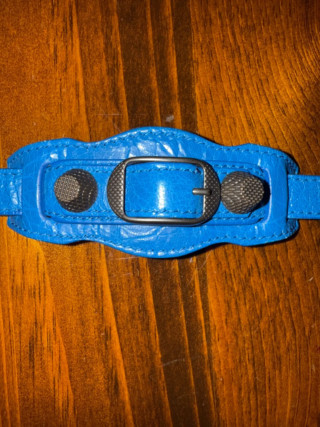 Balenciaga Blue Leather Bracelet image indicator(2)