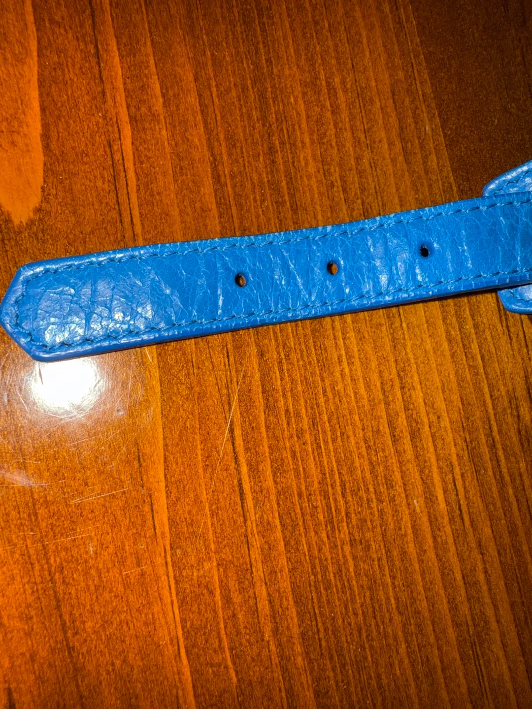 Balenciaga Blue Leather Bracelet image indicator(4)