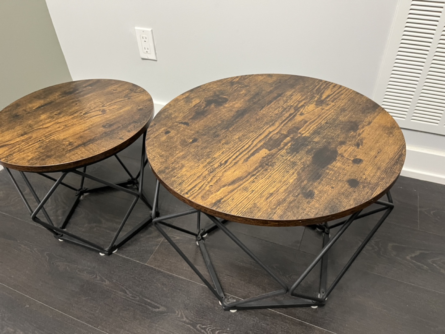 Pair of Modern Geometric Side Tables
