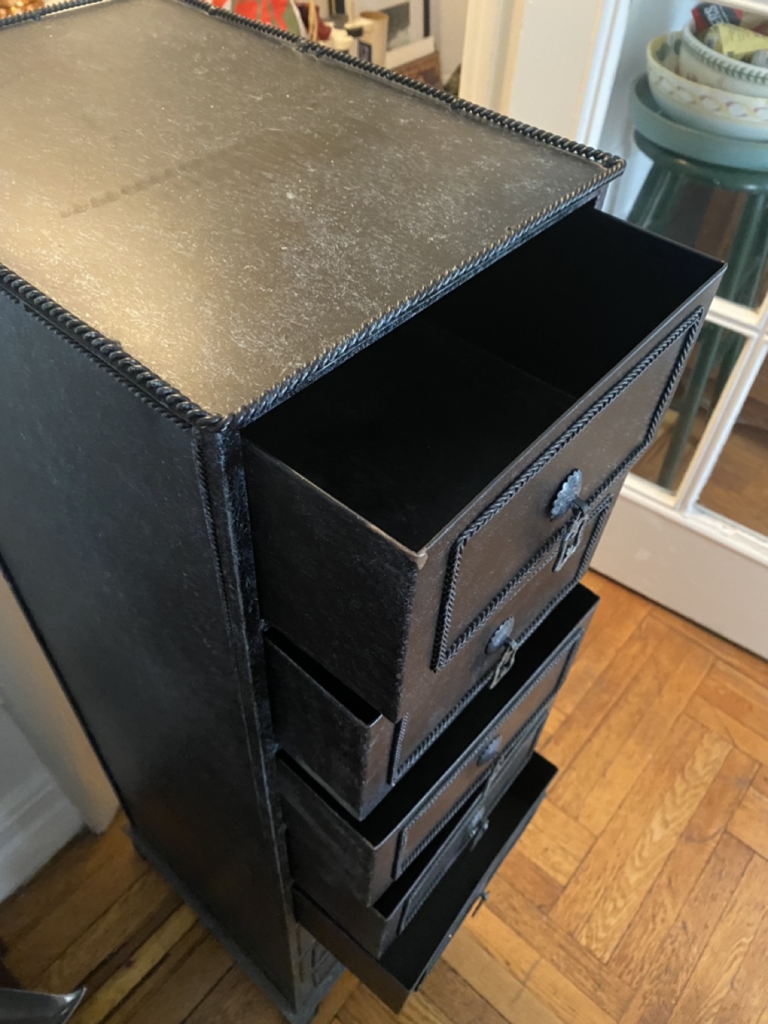 Tall Black Metal Drawer Cabinet - photo 3