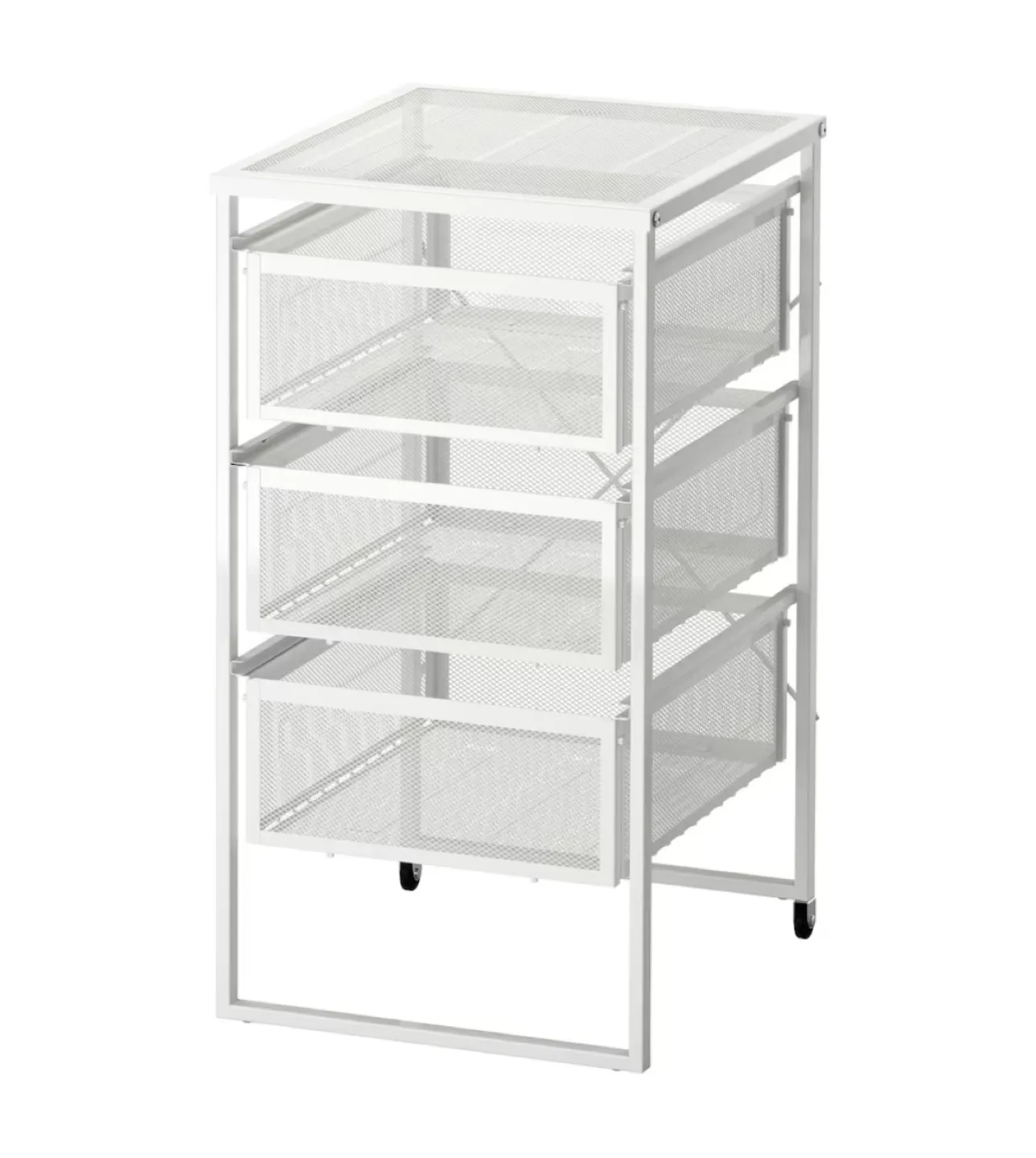 [Moving Sale] IKEA White Metal Rolling Cart with Three Drawers thumbnail