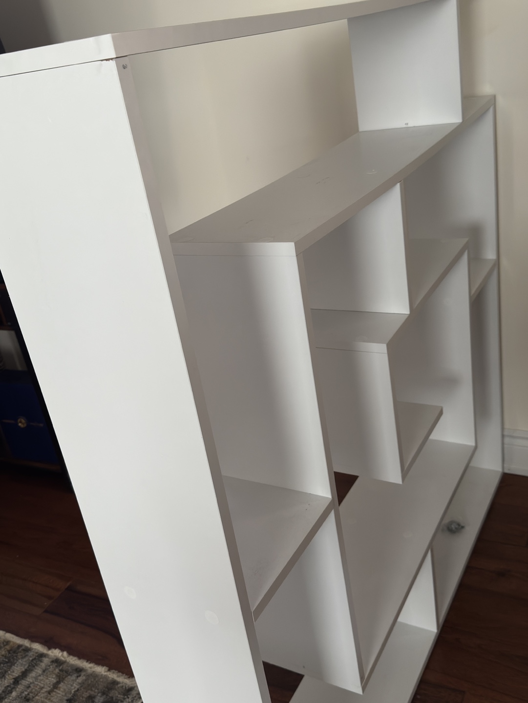 White Modern Cube Bookshelf - photo 2