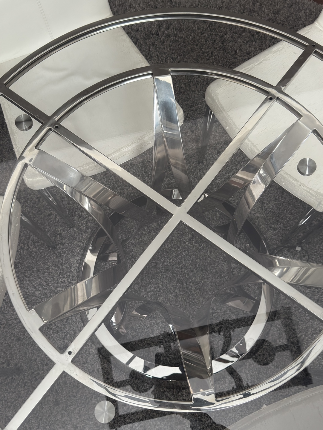 Glass Dining Table and 6 Chairs Set - photo 3