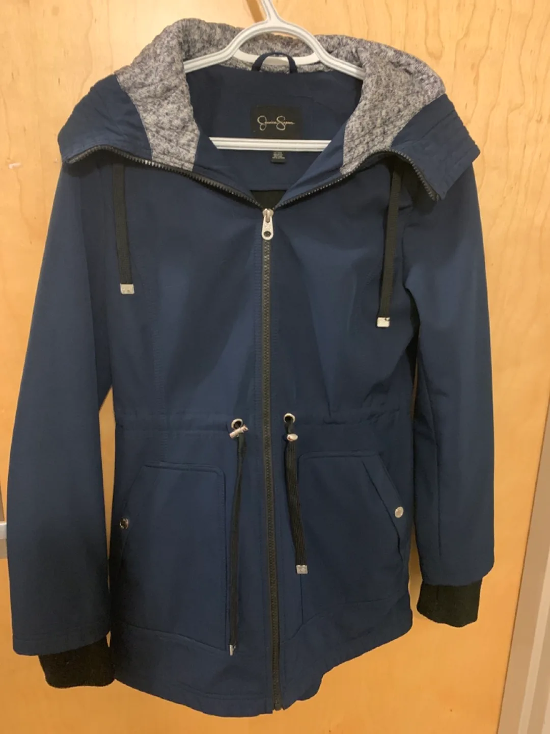 Jessica Simpson Women's Navy Blue Hooded Jacket Size S/CH/P image indicator(3)