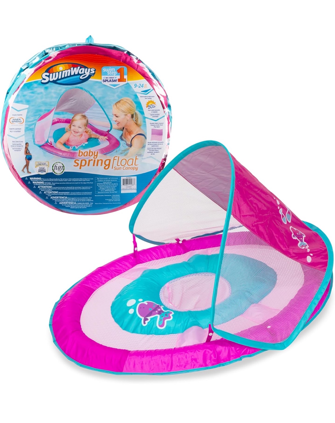 SwimWays Baby Spring Float with Canopy (9-24 Months) - photo 2