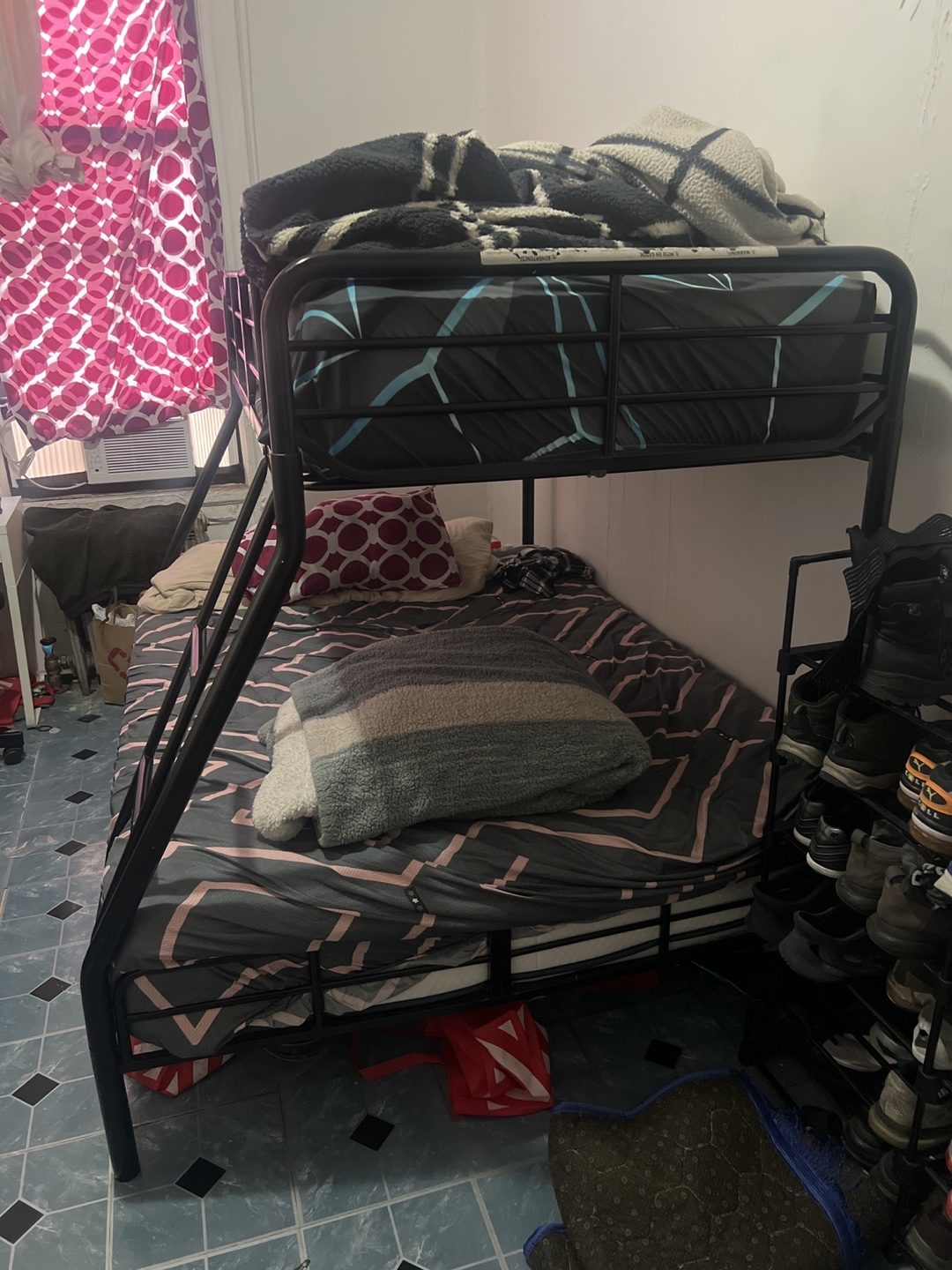 Black Metal Twin over Full Bunk Bed - photo 5