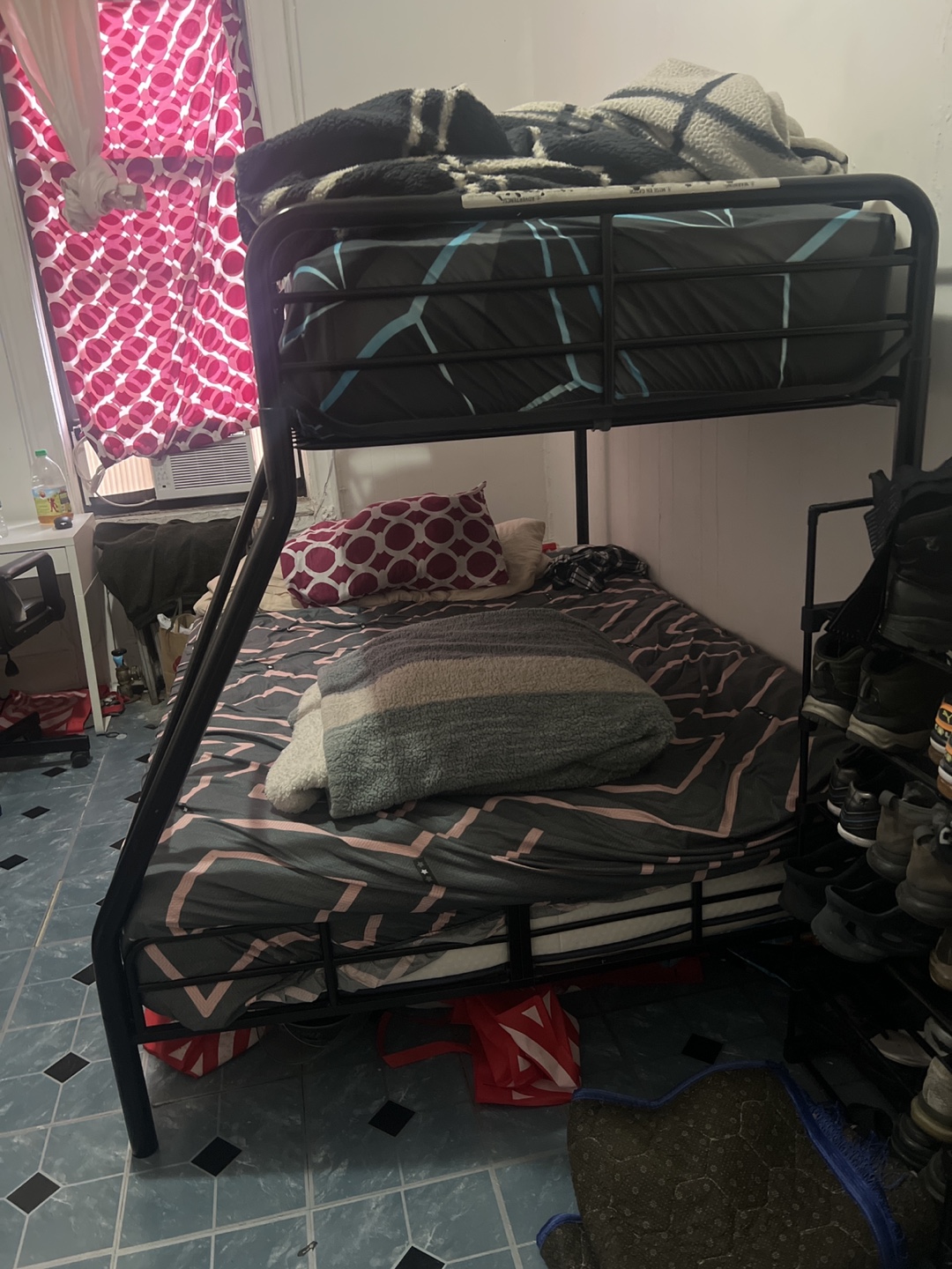 Black Metal Twin over Full Bunk Bed - photo 2
