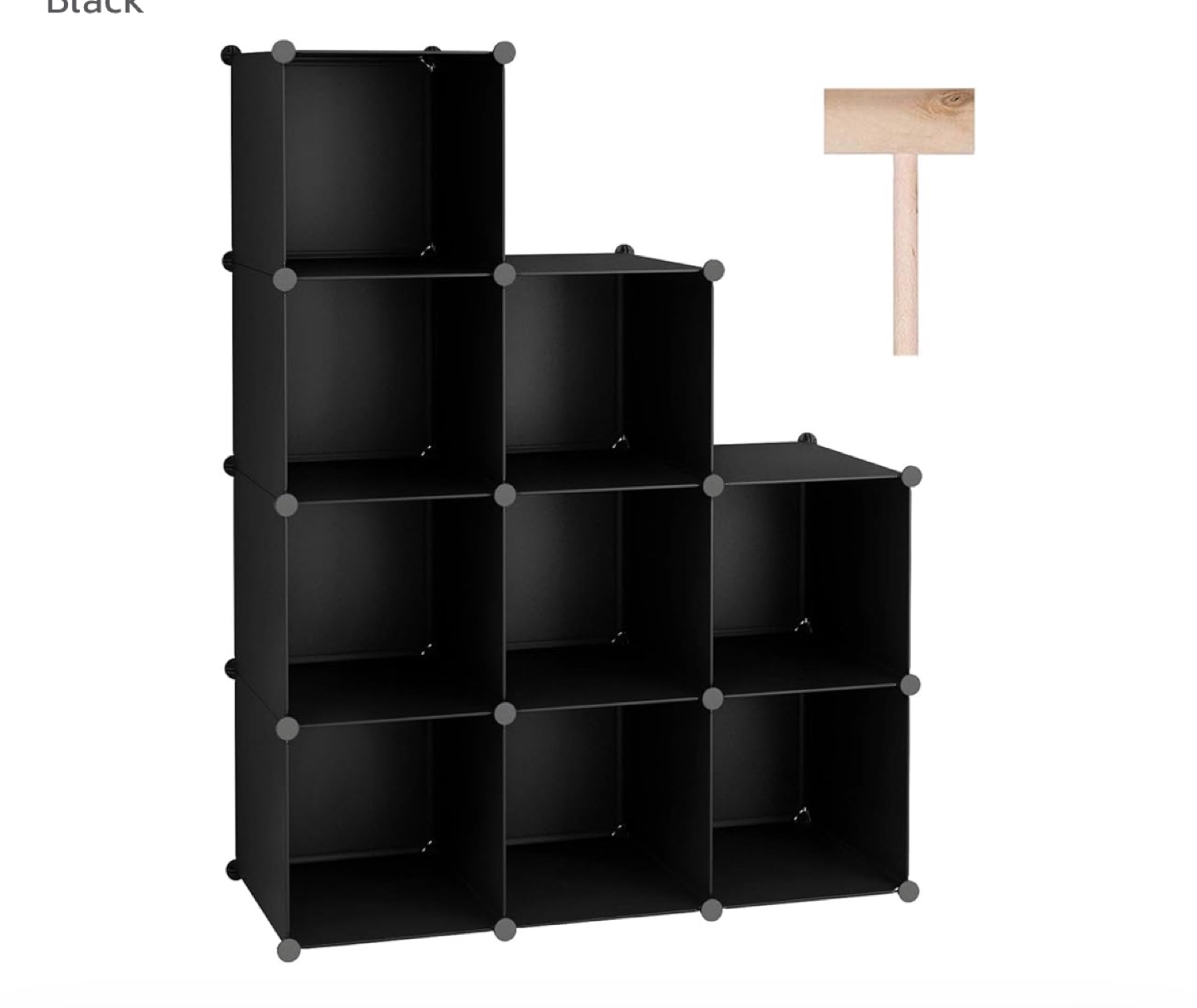 9 Cube Storage Organizer - Black