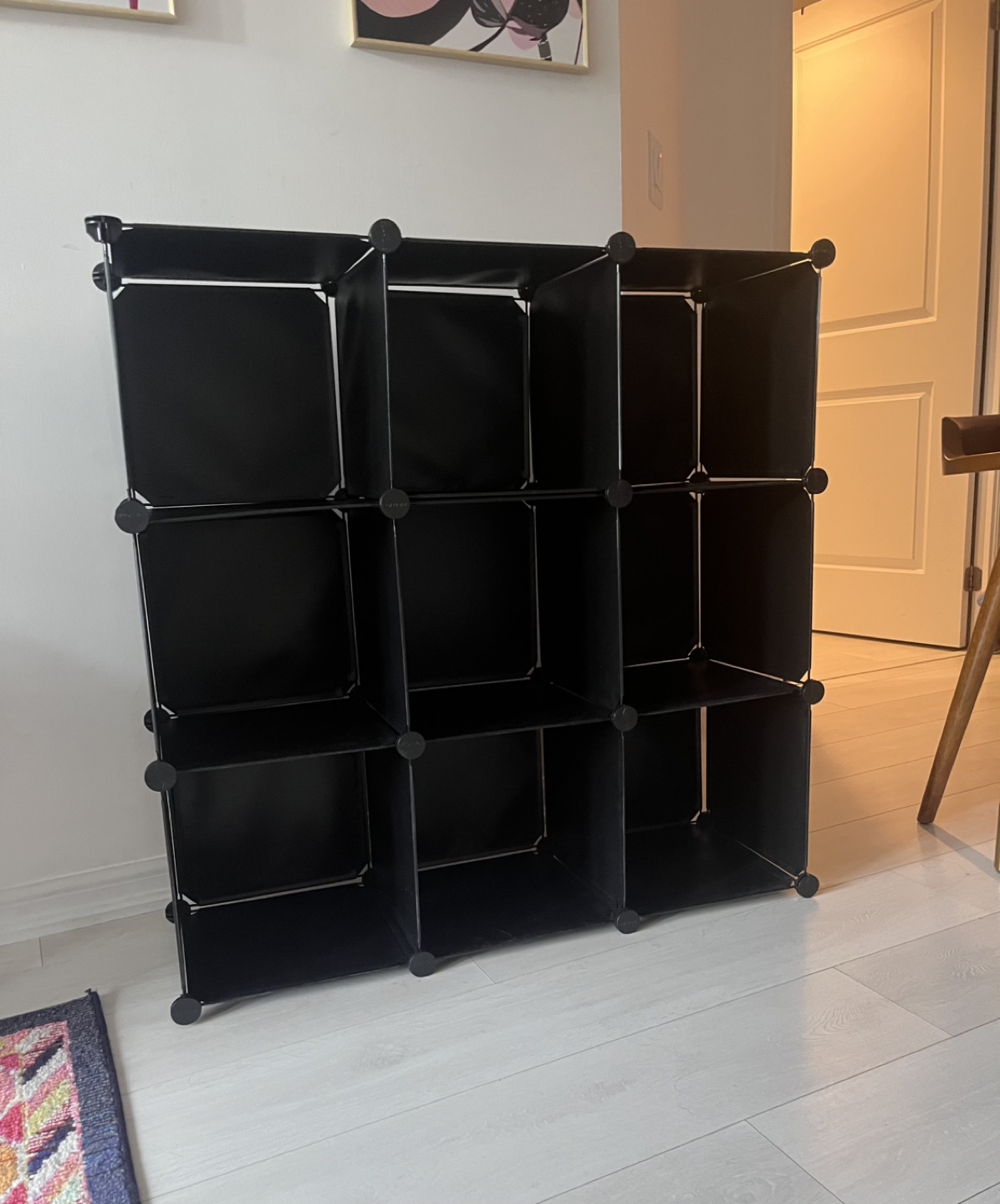 9 Cube Storage Organizer - Black - photo 3