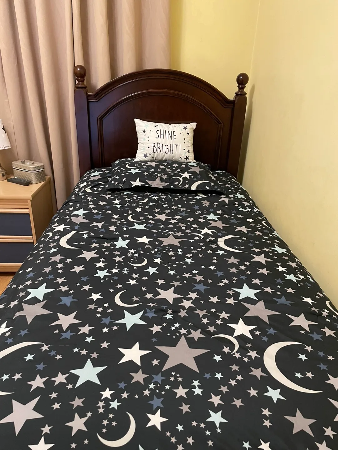 Super Solid Heavy Wooden single bed Frame only image indicator(3)