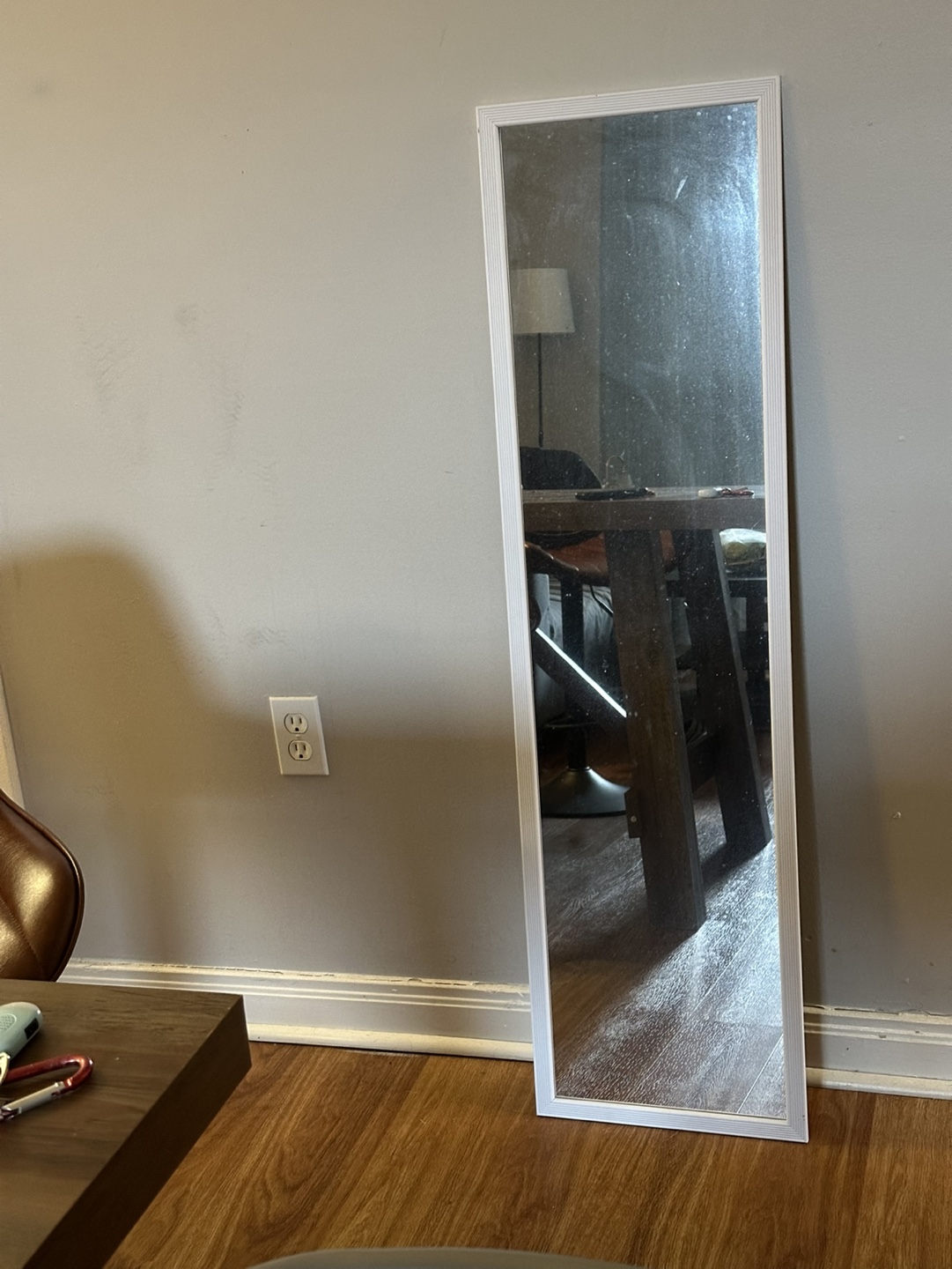 Full-Length White Mirror