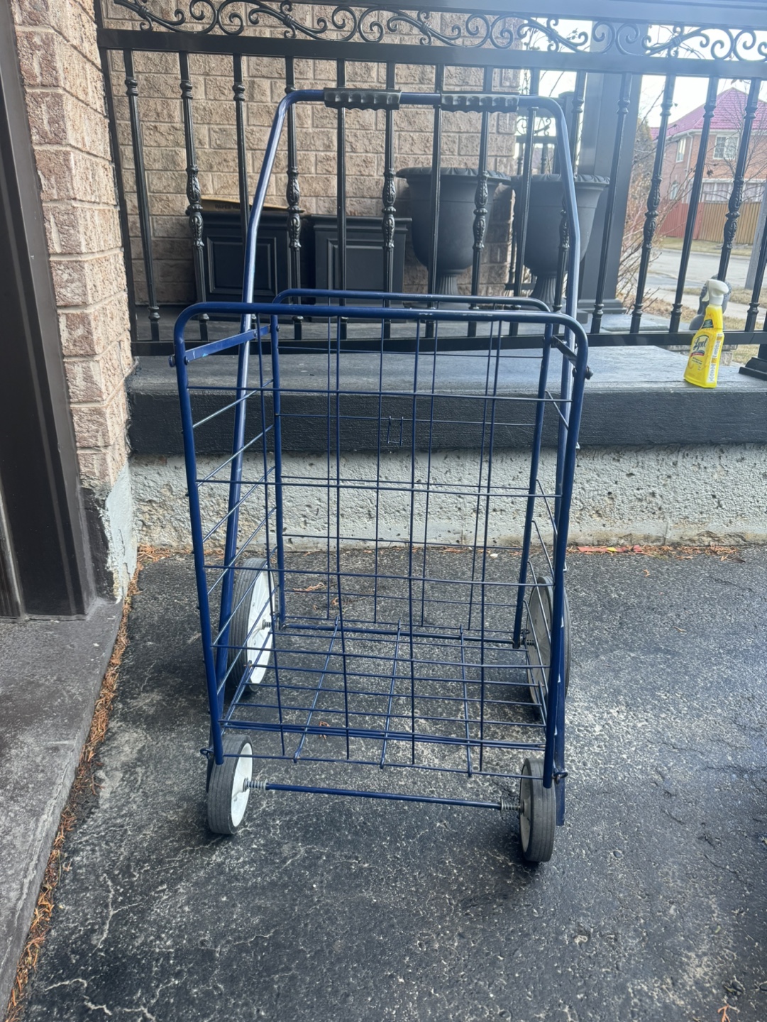 Blue Metal Shopping Cart