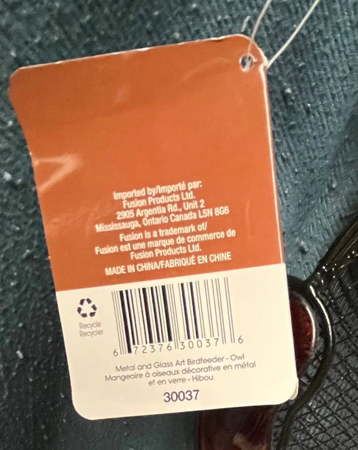 Metal and Glass Eyes Art Bird Feeder - Owl image indicator(3)