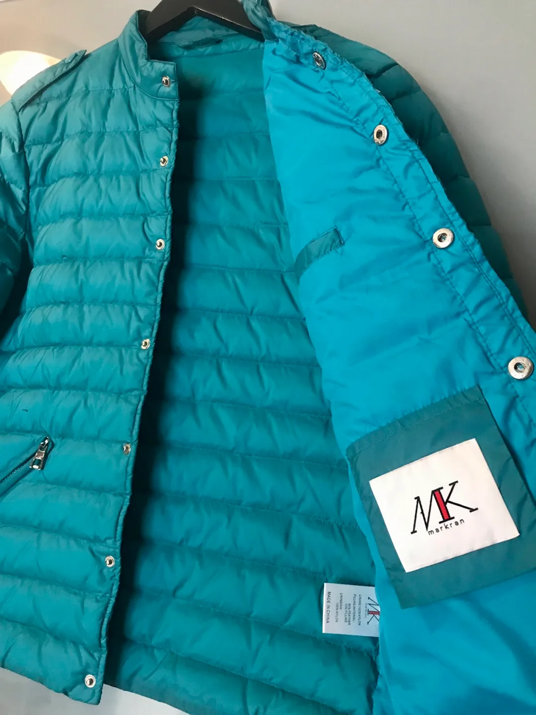 Markron Teal Down-Filled Puffer Jacket - Size XL image indicator(2)