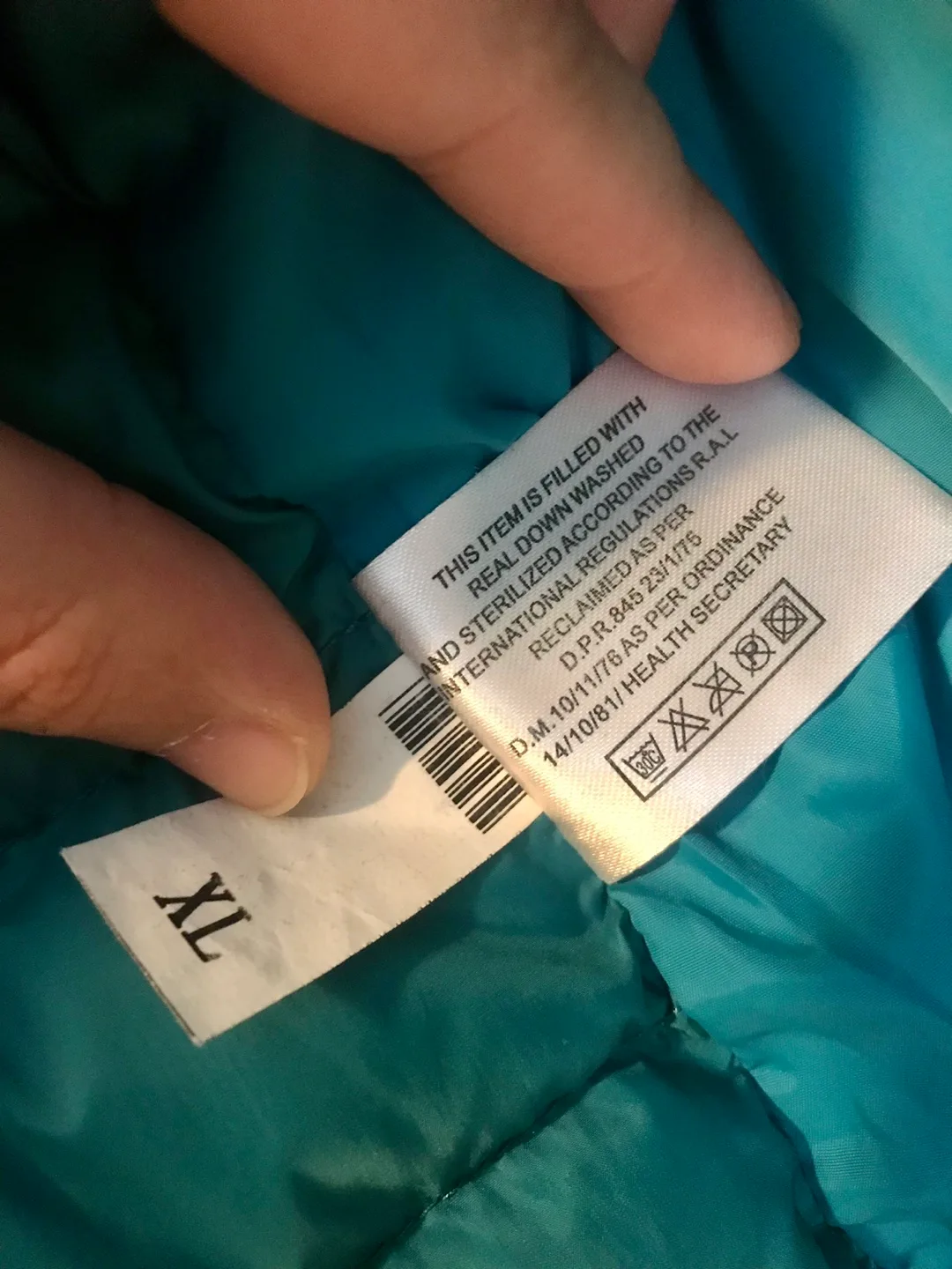 Markron Teal Down-Filled Puffer Jacket - Size XL image indicator(4)