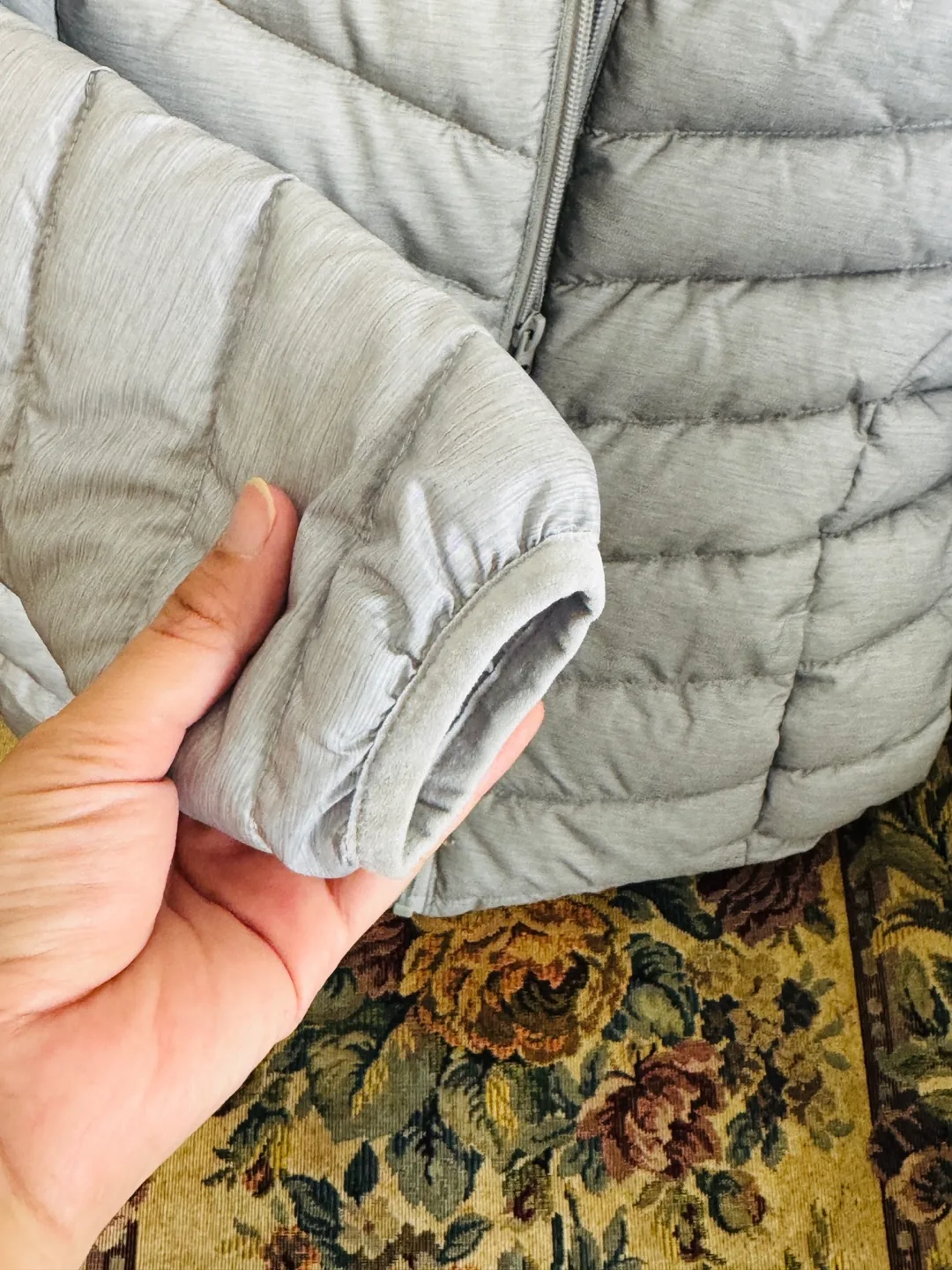 George Girls' Grey Puffer Jacket Size XS/TP (4-5) image indicator(2)