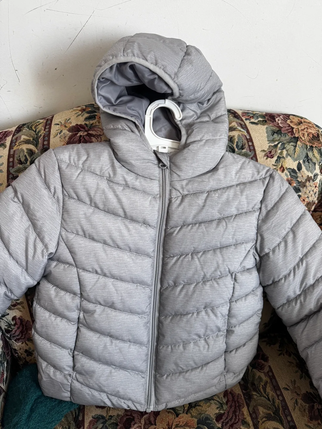 George Girls' Grey Puffer Jacket Size XS/TP (4-5) image indicator(6)