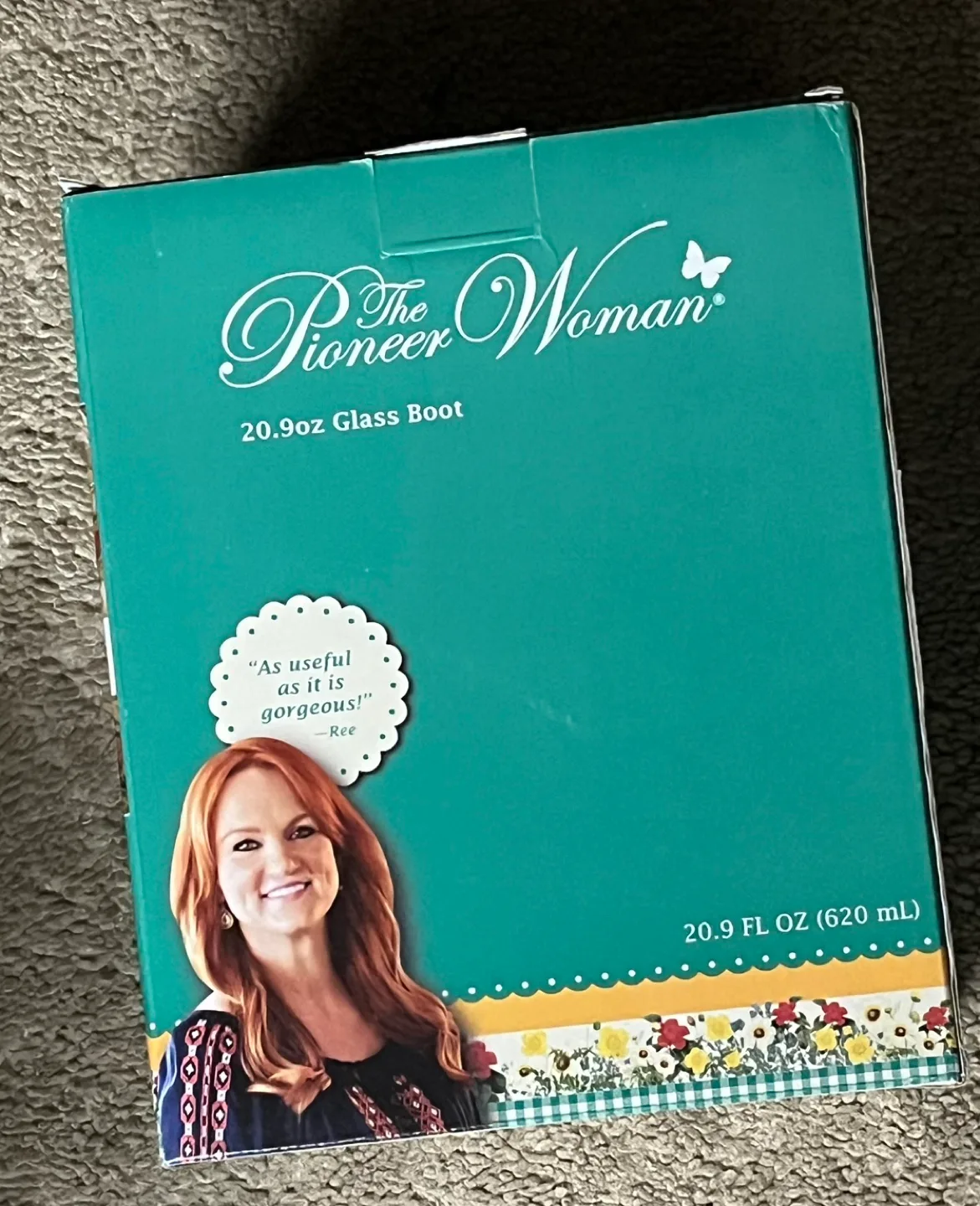 The Pioneer Woman 20.9 oz Glass Boot. Giftable! image indicator(2)