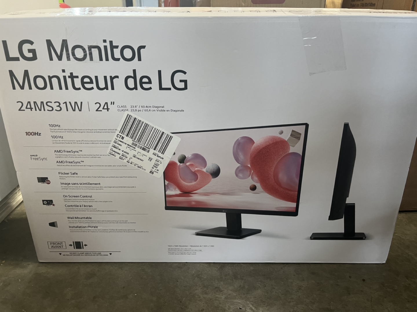 LG 24MS31W 24" 100Hz Monitor