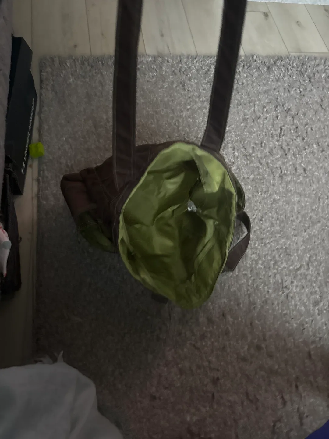 Baby Boom Diaper  bag-  brown and lemon green 💚 image indicator(3)