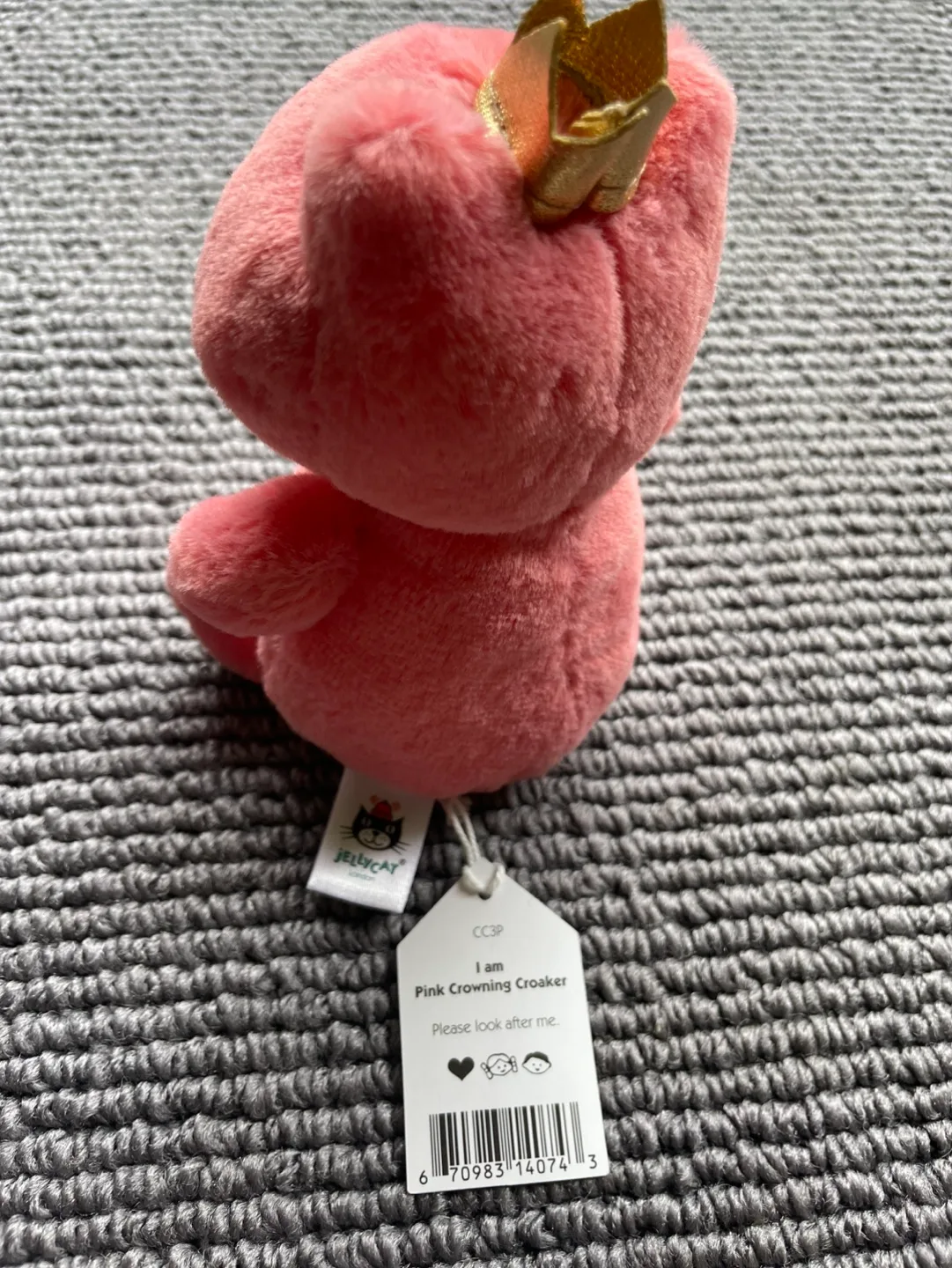 Jellycat Pink Crown Croaker - HTF and BNWT image indicator(4)
