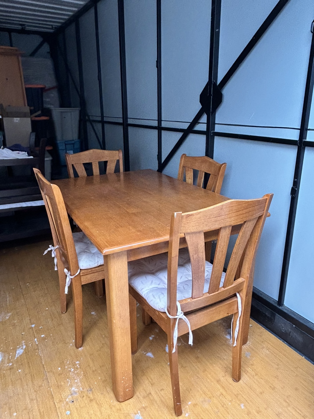 Wooden Dining Table Set with Four Chairs - photo 2