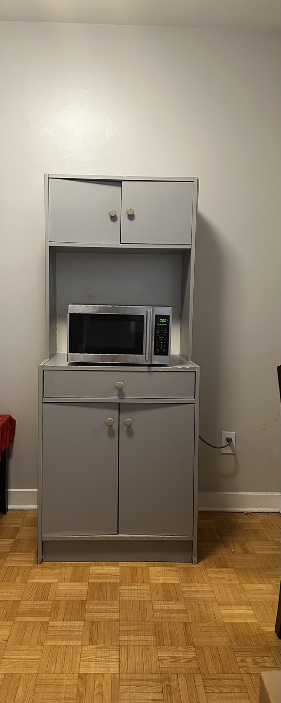 Grey Microwave Stand/Cabinet