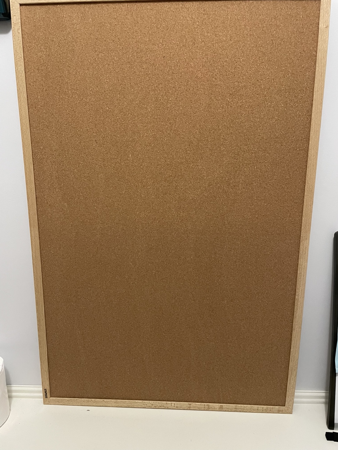 Large Corkboard with Light Wood Frame