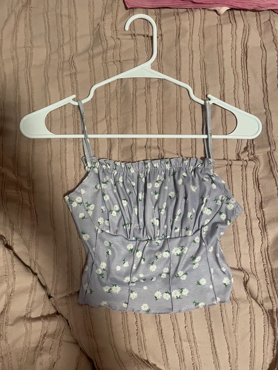 Lavender floral cami top thumbnail