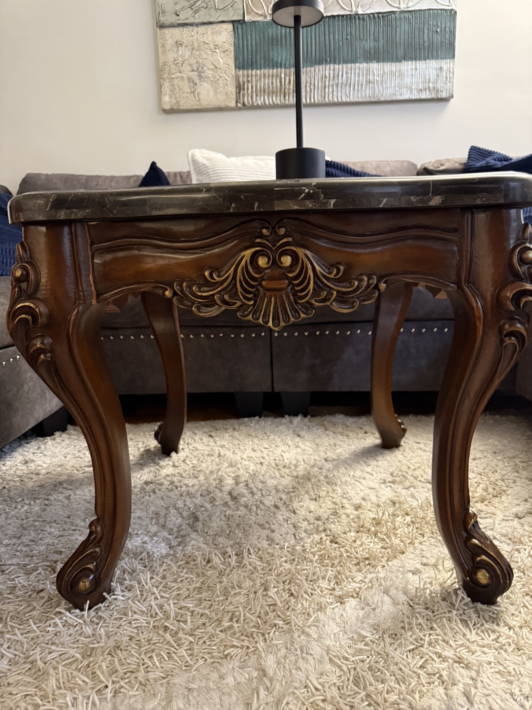 Elegant Marble Top Coffee Table - photo 2