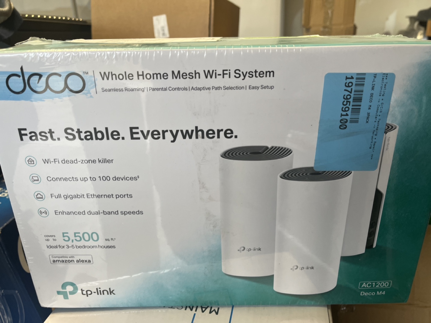 TP-Link Deco M4 Whole Home Mesh Wi-Fi System (3-pack)