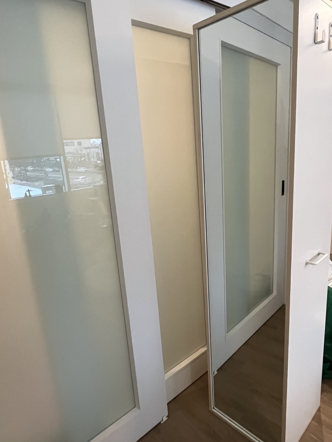 White Closet Organizer with Mirror - photo 3