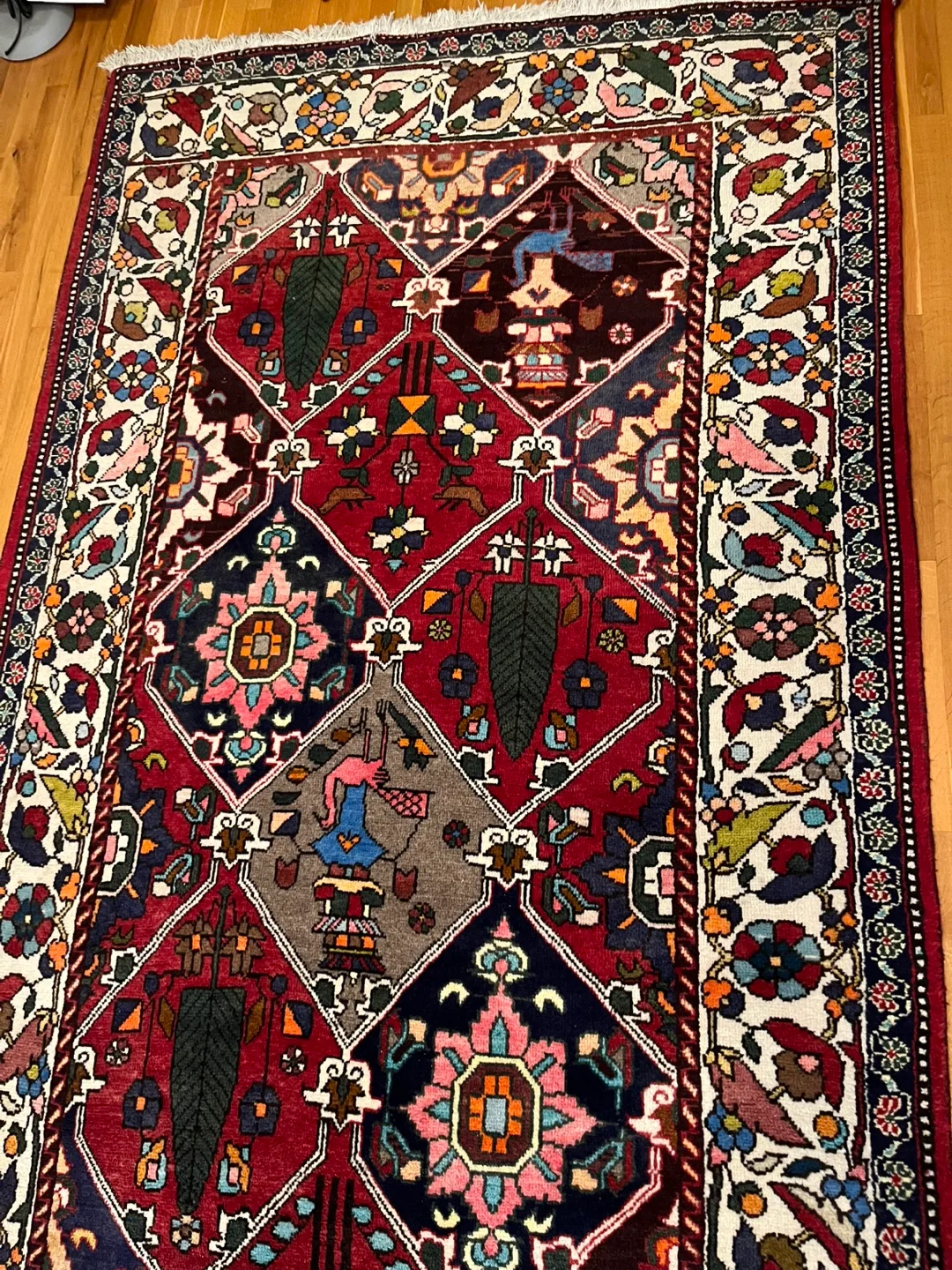Vintage Persian Handmade Wool Rug image indicator(4)