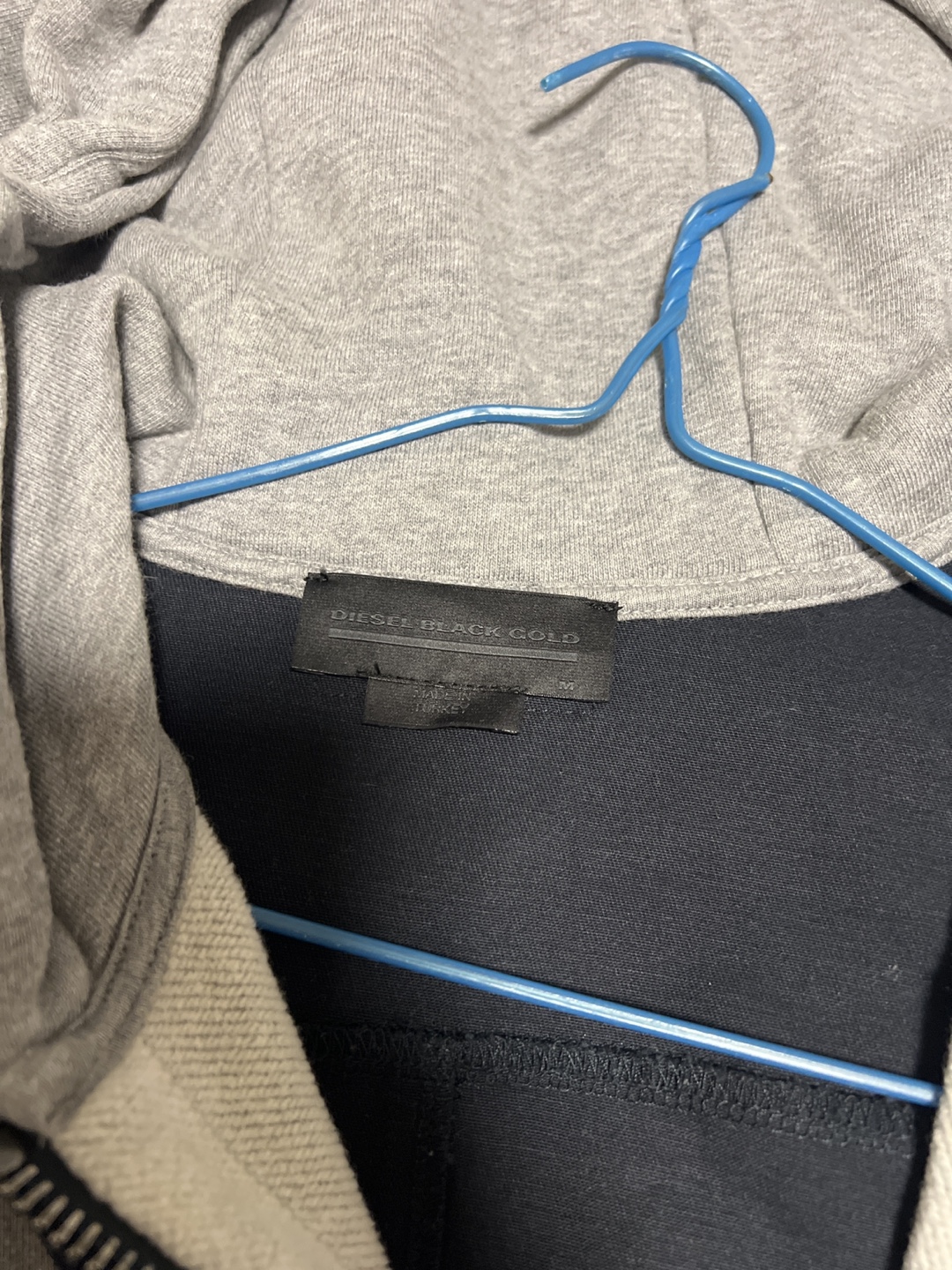 Diesel Black Gold Men's Grey and Black Zip-Up Hoodie - photo 2