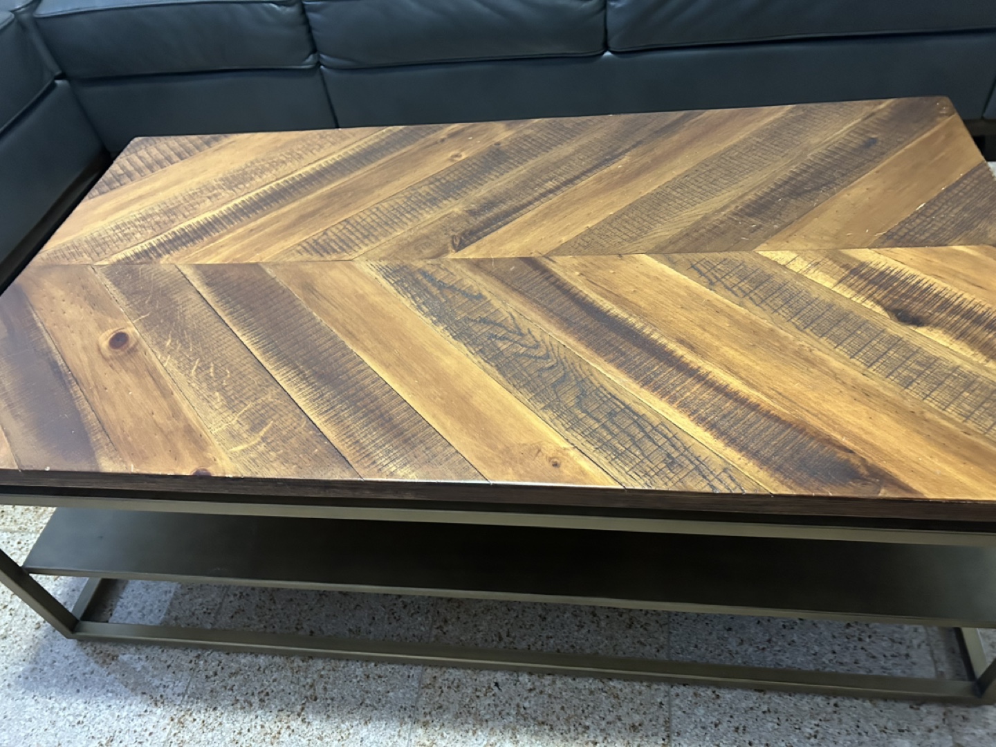 STRUCTUBE Acacia Wood Coffee Table with Metal Frame - photo 2