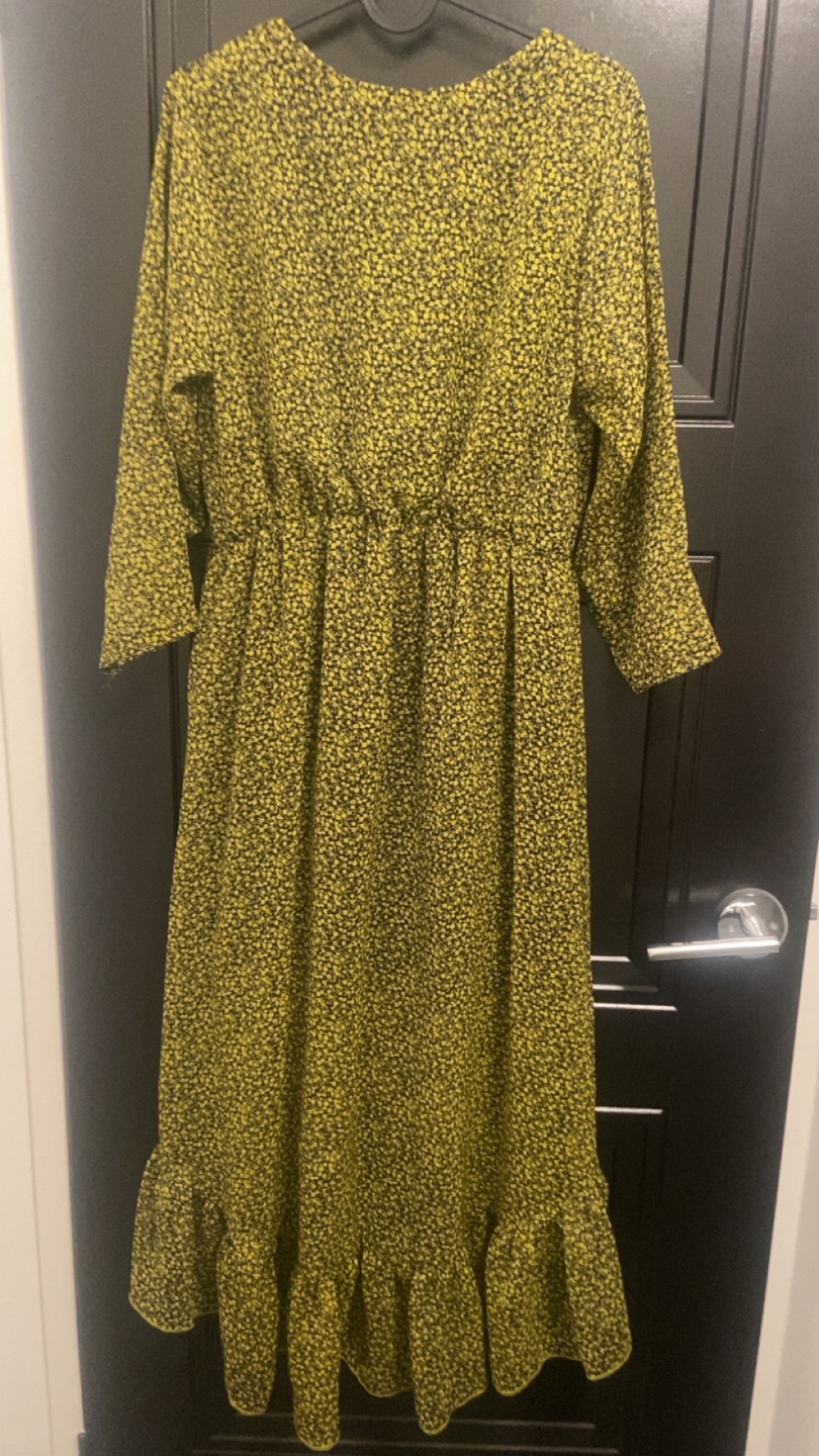 Lime green floral midi dress - photo 5