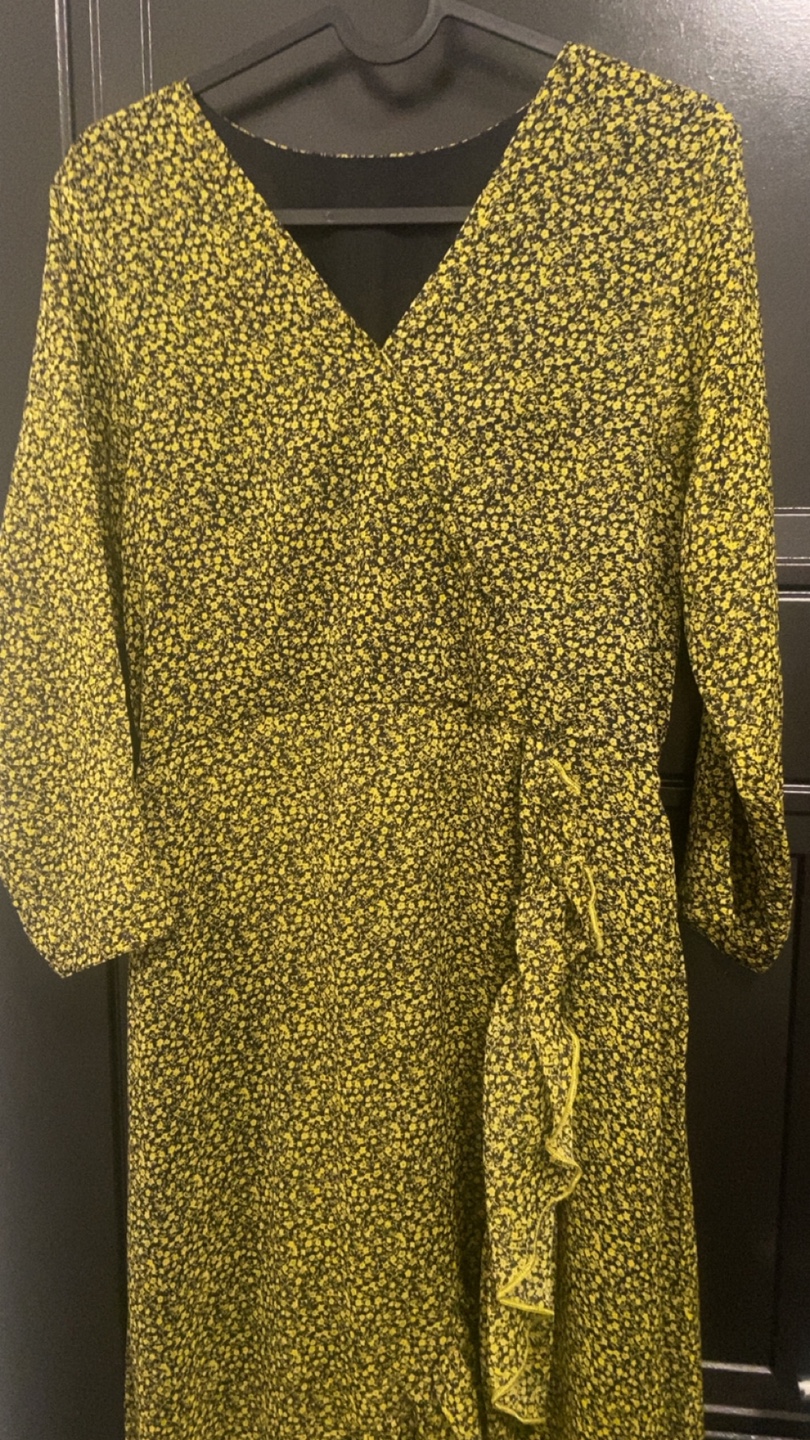 Lime green floral midi dress - photo 4