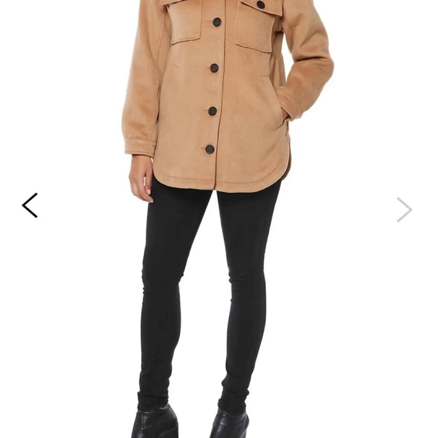 Women's Beige Button-Up Jacket image indicator(2)