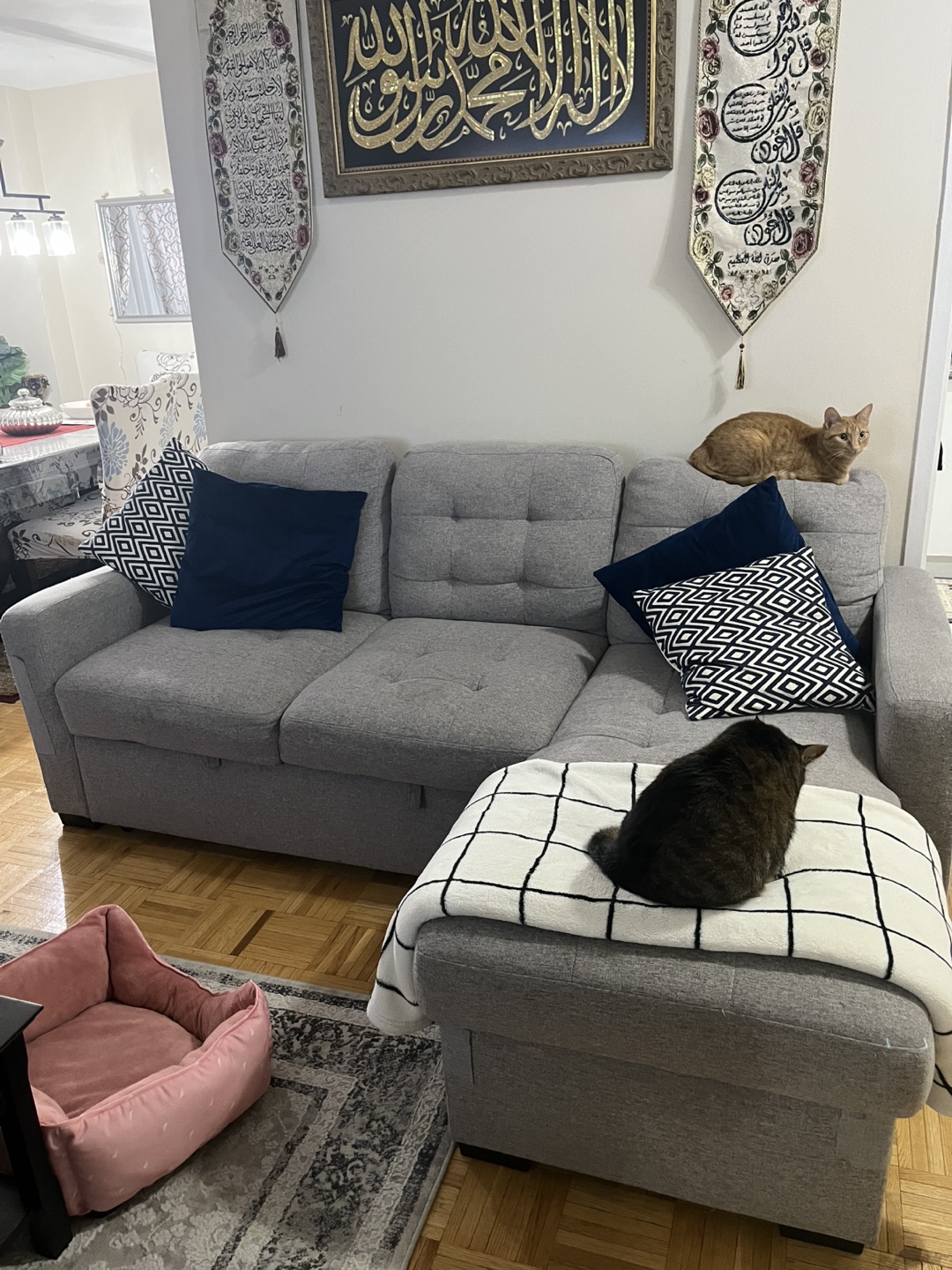 Grey Sectional Sofa with Chaise Lounge