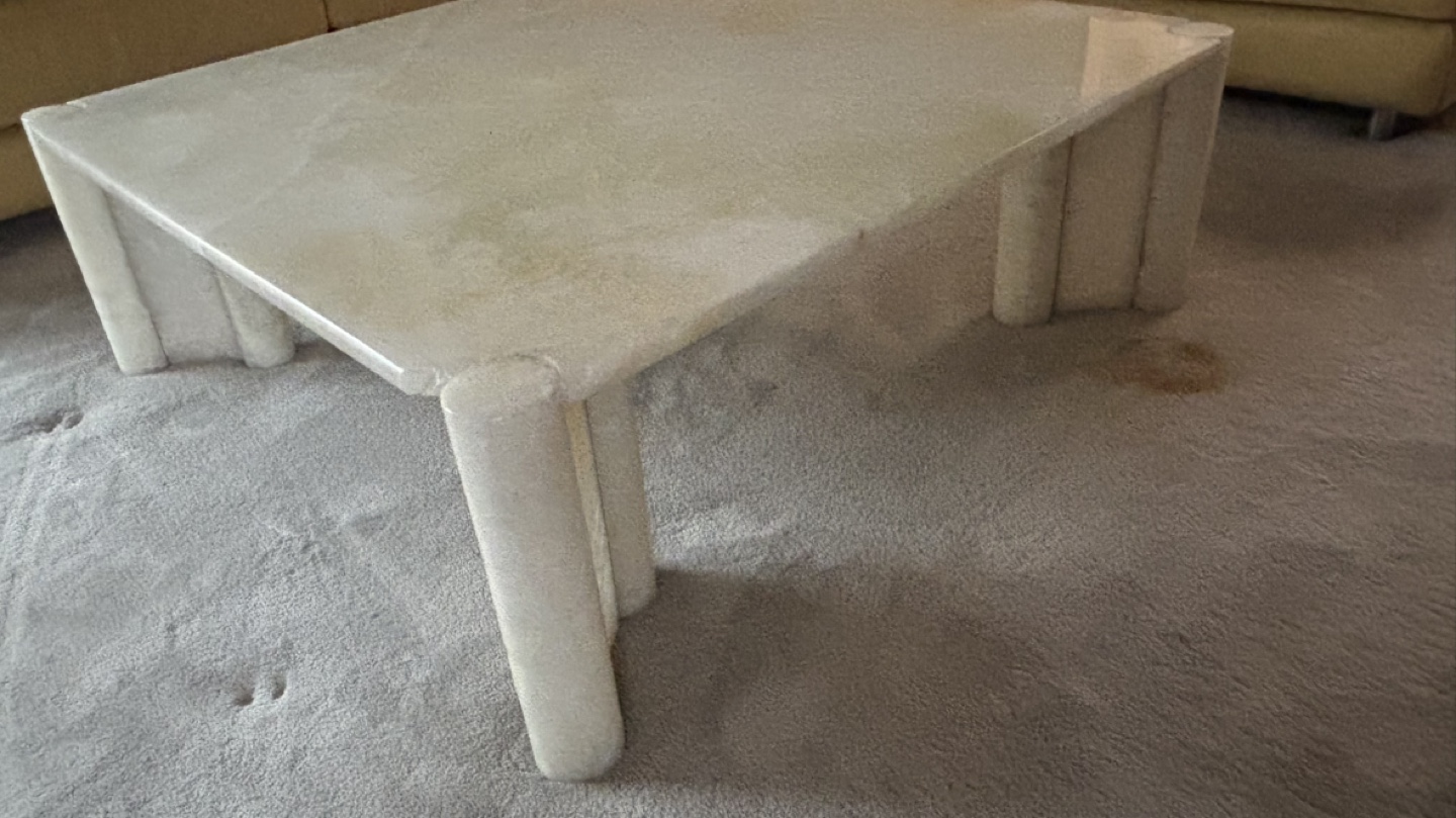 Vintage Onyx White Marble Square Cocktail Table - photo 3