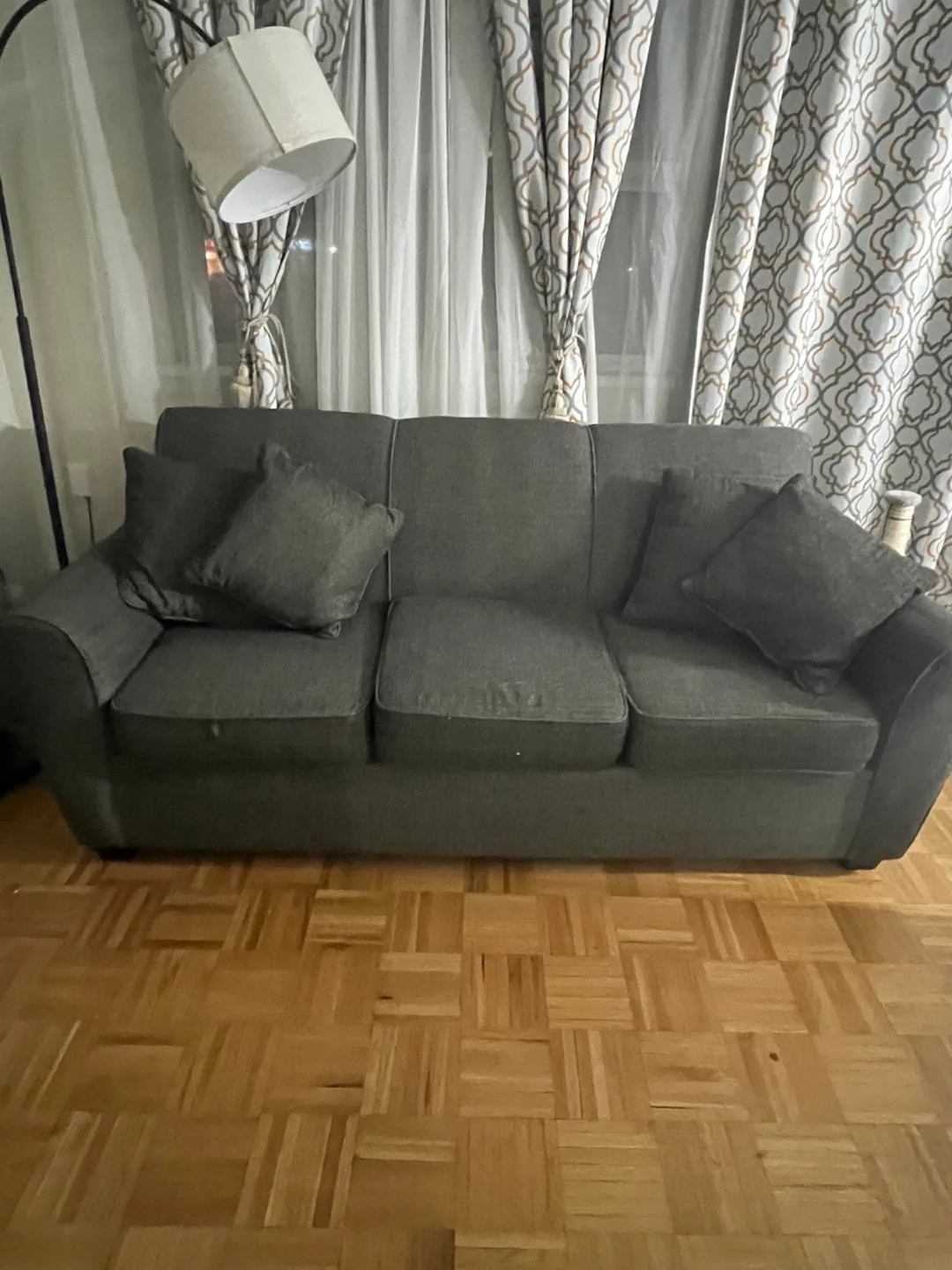 Dark Grey Fabric Sofa
